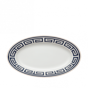 Ginori Labirinto Blue Pickle Dish - 9.25"